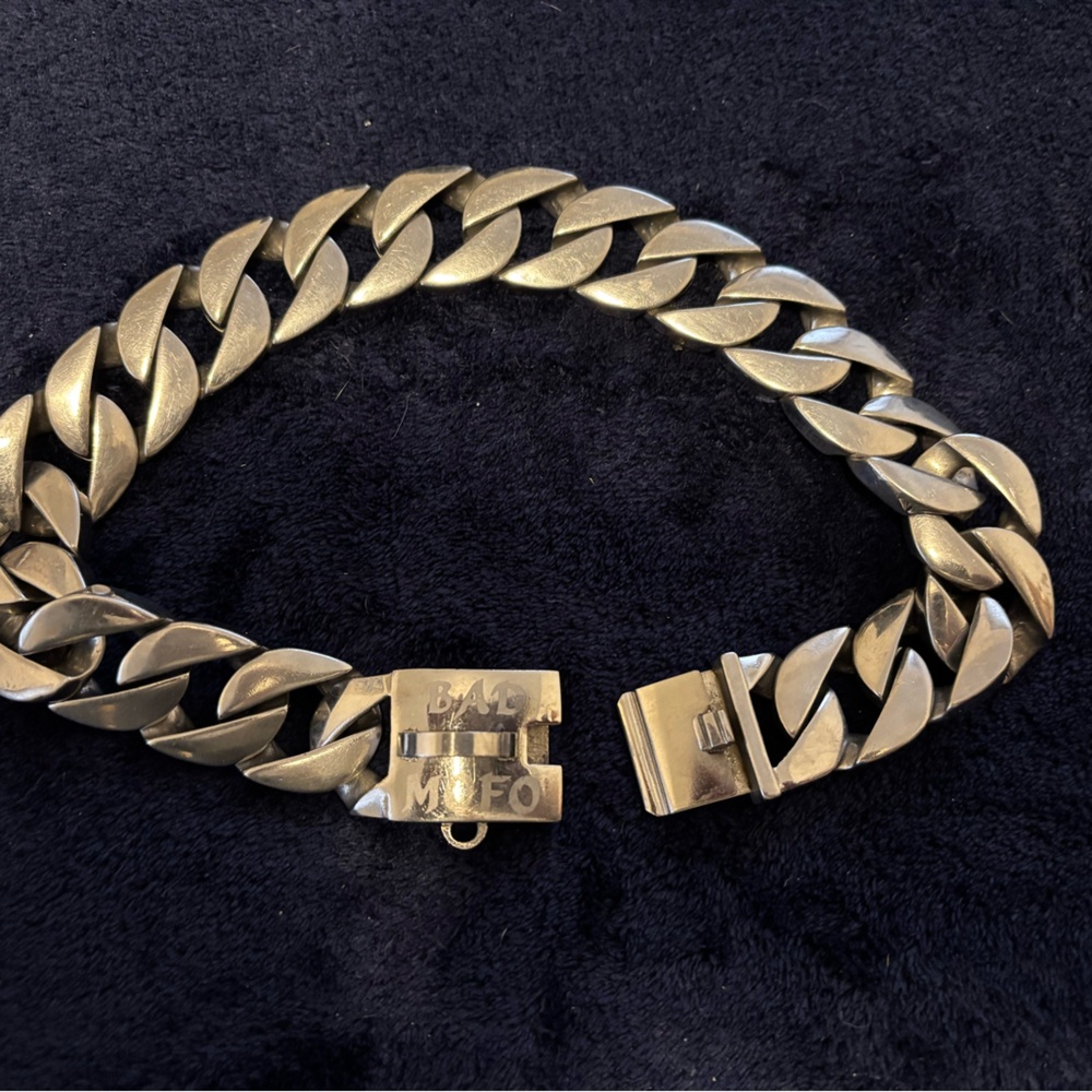 Bad Mofo Cuban Link Chrome Dog Collar - 16 1/2”